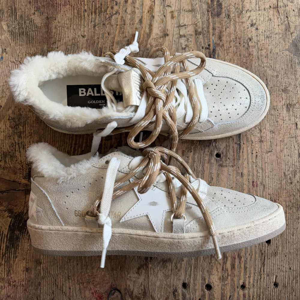 Golden Goose Ballstar Suede Upper Toe and Spur with Swarovski